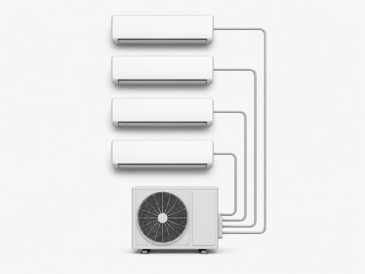 Multi split air conditioning system diagram